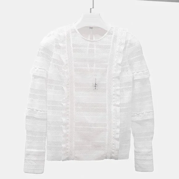 Self-Portrait Ruffle Blouse - Picture 2 of 9